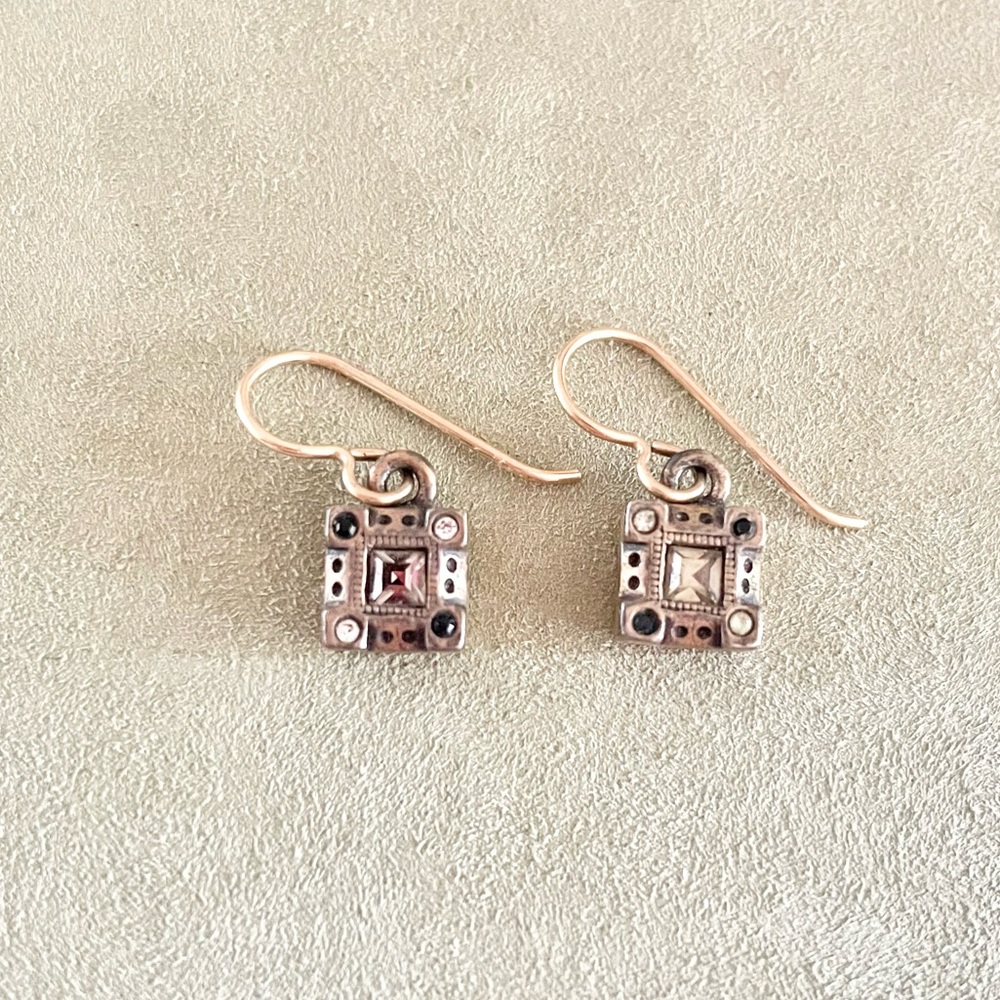 Vintage Patricia Locke Square Dangle Earrings